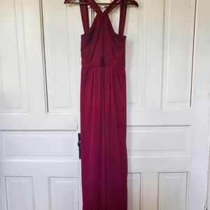 David's bridal bridesmaid dress, wine, size 6, not altered